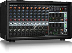 Behringer PMP2000D микшер-усилитель 2 х 500Вт•8Ом, 2 х 1000Вт•4Ом, 14 каналов, 6 мик.+3 мик.моно/лин. стер.+1 лин.стер, 1 MON, DSP FX, 9-пол GEQ - фото 45238
