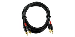 Cordial CIU 3 CC кабель сдвоенный RCA—RCA, 3.0м, черный - фото 45524