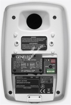 Genelec 4020CWM активная 2-полосная АС, НЧ 4" 50Вт, ВЧ 0.75" 50Вт. Вход: Euroblock 10кОм, балансный. Настенное крепление в комплекте. Макс. SPL 100 дБ, 56Гц-25кГц (±6 дБ). Кроссовер 3кГц. Габариты (ВхШхГ): 226х151х143мм. Вес 3.1кг. Белая - фото 45685