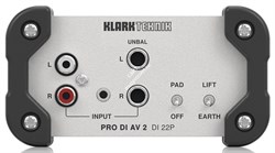 KLARK TEKNIK DI 22P дибокс пассивный стерео, входы небал. Jack L/R, RCA L/R, mini-Jack стерео, выходы трансформаторные XLR - фото 45731