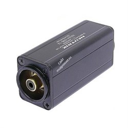 Neutrik NA2M-D0B-TX адаптер-переходник с трансформаторной развязкой, RCA Female «мама» с черным изолятором -> 3-контактный XLR Male «папа» - фото 45816