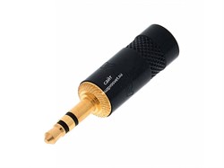 Neutrik NYS231BG кабельный разъем Jack 3.5мм TRS (стерео) штекер, металический корпус, золоченые контакты. Для кабеля диаметром до 4мм - фото 45856