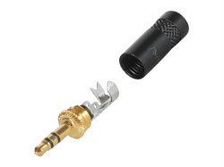 Neutrik NYS231BG кабельный разъем Jack 3.5мм TRS (стерео) штекер, металический корпус, золоченые контакты. Для кабеля диаметром до 4мм - фото 45857