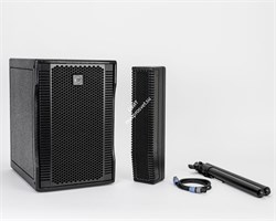 RCF EVOX J8  Компактный активный акустический комплект типа «сабвуфер+сателлит», 40 Гц — 20 кГц, 900 Вт, 128 дБ, 623 мм ? 400 мм  ? 460 мм, вес 23,8 кг, корпус из композита. Сабвуфер: динамик 12" (v.c. 2,5"), вход: XLR, выход XLR/Jack, защита от перегрузк - фото 48402
