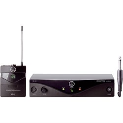 AKG Perception Wireless 45 Instr Set BD B1 инструментальная радиосистема. 1хSR45 стационарный приёмник, 1хPT45 поясной передатчик, гитарный кабель MK GL, универсальный б/п, 1хАА батарея - фото 48692