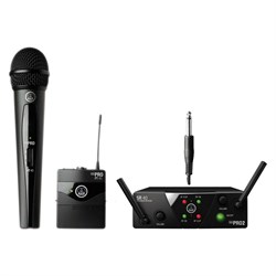 AKG WMS40 Mini2 Mix Set радиосистема US45AC с приёмником SR40 Mini Dual, 1 портативным и 1 ручным передатчиками, в комплекте 2 гитарных шнура MKG L - фото 48719