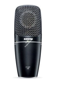 SHURE PG27USB кардиоидный конденсаторный USB микрофон c большой диафрагмой, аттенюатор -20дБ, подключение к ПК по USB - фото 58464