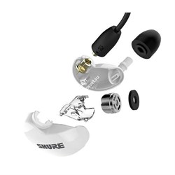 SHURE SE215SPE-W-UNI-EFS Наушники внутриканальные (наушники вставные) с одним драйвером, цвет белый. Гарнитурный кабель TRRS 3.5 - фото 58520