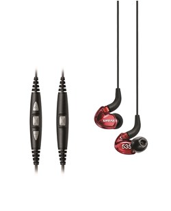 SHURE SE535LTD+BT1-EFS беспроводные внутриканальные Bluetooth наушники с тремя арматурными драйверами, цвет красный. - фото 58522