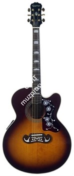EPIPHONE EJ-200SCE Vintage Sunburst (w/ Fishman PreSys) гитара электроакустическая, цвет санбёрст - фото 60514