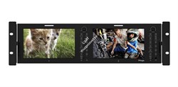 Мониторная сборка 2 x 7” LCD (1024x600) 3RU Multi-Channel Rack Monitor (3G/HD/SD-SDI, HDMI, Composite) - фото 61483