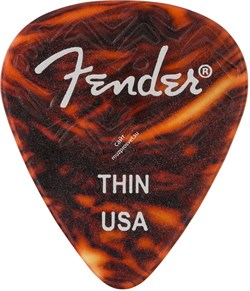 FENDER WAVELENGTH 351 THIN 6 PK TORTOISESHELL Медиаторы (упакованы по 6 шт.), мягкие - фото 62651