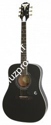 EPIPHONE PRO-1 PLUS Acoustic Ebony акустическая гитара, цвет черный - фото 63330