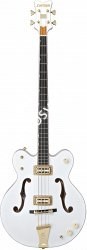 Gretsch G6136LSB White Falcon™ Bass, 34' Scale, Ebony Fingerboard, White Бас-гитара полуакустическая, цвет белый - фото 63787