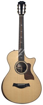 TAYLOR 812ce 12-Fret DLX 800 Series DLX, гитара электроакустическая, форма корпуса Grand Concert, кейс - фото 64680