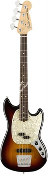 FENDER AMERICAN PERFORMER MUSTANG BASS®, RW, 3-COLOR SUNBURST 4-струнная бас-гитара, цвет санбёрст, в комплекте чехол - фото 65703