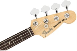 FENDER AMERICAN PERFORMER MUSTANG BASS®, RW, SATIN SURF GREEN 4-струнная бас-гитара, цвет зеленый, в комплекте чехол - фото 65722