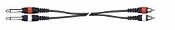 QUIK LOK AD13-5K компонентный кабель, 5 метров, разъёмы 2 Mono Jack Male - 2 RCA Male (тюльпаны)(2 1/4' MALE -2 RCA MALE - фото 65816