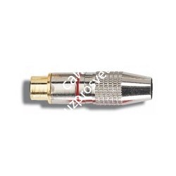 QUIK LOK F234-RE Nickel plated phono socket red - фото 65844