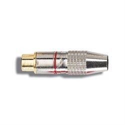 QUIK LOK F234-RE Nickel plated phono socket red - фото 65845