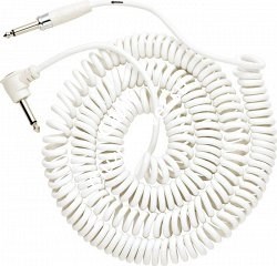 VOX Vintage Coiled Cable VCC-90WH гитарный кабель, белый - фото 65872