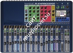 Soundcraft Si Expression 2, цифровой микшер, 24 мик/лин. входов, 16 выходов, 4 лин. входа, 20 шин, AES/EBU I/O, 4 проц. эффектов - фото 66041