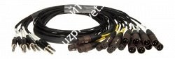 KLOTZ CYA8-03 студийный мультикор-коса 8x jack 3p. - 8/8 XLR 3p. female/male, длина 3 м - фото 66400