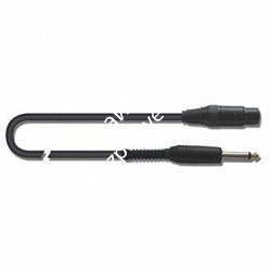 QUIK LOK MCR612K-6BK микрофонный кабель, 6 метров, разъемы XLR Female - Mono Jack чёрного цвета, цвет черный - фото 67091
