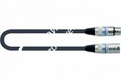 QUIK LOK CM180-6BK микрофонный кабель, 6 метров, разъемы XLR FEMALE-XLR MALE, цвет черный - фото 67181
