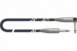 QUIK LOK S205-3BK инструментальный кабель, 3м., цвет черный, разъемы mono jack (1/4' MALE - 1/4' MALE) - фото 67255