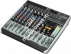 BEHRINGER QX1222USB микшер, 4 моновхода с компрессорами, 4 стерео, 6 микрофонных предусилителей, 2 AUX-шины, процессор эффектов - фото 67373