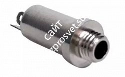 SWITCHCRAFT 35PRM3 разъем mini-jack панельный, 3-р, металл, никель - фото 67975