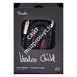 FENDER HENDRIX VOODOO CHILD CABLE BLACK Гитарный кабель jack-jack, 9 метров, модель Джими Хендрикс, черный - фото 68105
