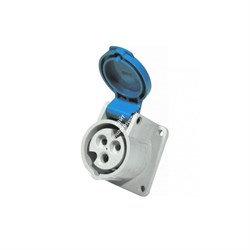 QUIK LOK BCE004 Panel socket. 16A 6H 200/250V 3-pin IP4 - фото 68157