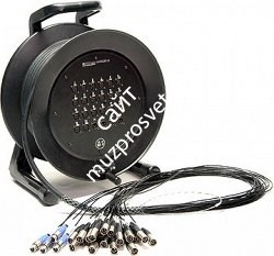 KLOTZ C12/4M30 мультикор на катушке, 12 входов XLR, 4 выхода XLR, разъемы Amphenol, длина 30 m - фото 68505