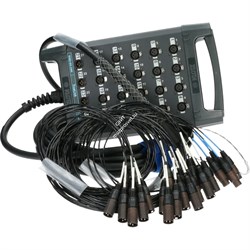 KLOTZ TL2U204X15 TrueLink EcoLine мультикор 20 входов, 4 выхода, разъемы Neutrik XLR F/Amphenol XLR M, корпус металл, длина 15 - фото 68540