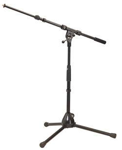 K&M 25900-300-55 низкая микрофонная стойка журавль, металлические узлы, высота 425-645 мм, длина журавля 470-775 мм, цвет черный - фото 69540