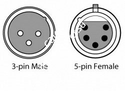 CHAUVET-PRO DMX5F3M DMX Adapter переходник с 5pXLR(мама) на 3pXLR(папа) - фото 69992