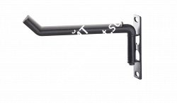 K&M 49302-000-55 рэковый крючок для наушников, высота 2 RU, стандартный крепёж - фото 70535