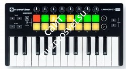 NOVATION LaunchKey Mini MK2 контроллер, 25 клавиш, 16 полноцветных пэдов - фото 71091