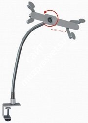 ROCKDALE LSIP13 держатель для iPad на gooseneck (дл 60 см), крепится к столу на струбцине - фото 73347
