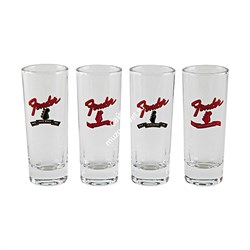 FENDER Banner Headstock Shot Glasses Set of Four набор рюмок (4 шт.) - фото 73584