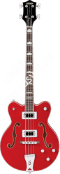 Gretsch G5442BDC Electromatic Hollow Body 30.3' Short Scale Bass, RW F-board, Transparent Red Бас-гитара полуакустичеcкая, красн - фото 73925
