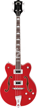 Gretsch G5442BDC Electromatic Hollow Body 30.3' Short Scale Bass, RW F-board, Transparent Red Бас-гитара полуакустичеcкая, красн - фото 73926