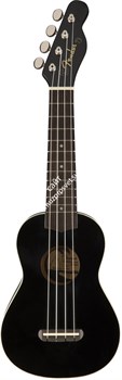 FENDER UKULELE VENICE BLACK укулеле сопрано, цвет черный - фото 74903
