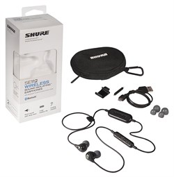 SHURE SE112-K-BT1-EFS беспроводные внутриканальные Bluetooth наушники с одним динамическим драйвером, цвет серый. - фото 75081