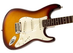 FENDER SQUIER STD STRAT FMT AMB электрогитара, цвет санберст, огненный клен - фото 75919