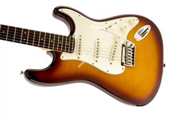 FENDER SQUIER STD STRAT FMT AMB электрогитара, цвет санберст, огненный клен - фото 75920
