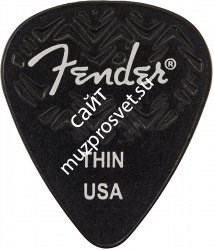 FENDER WAVELENGTH 351 THIN 6 PK BLACK Медиаторы (упакованы по 6 шт.), мягкие - фото 76925