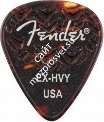 FENDER WAVELENGTH 351 X HVY 6 PK TORTOISESHELL Медиаторы (упакованы по 6 шт.), экстра жесткие - фото 76941
